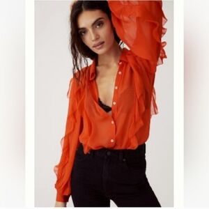 Maeve by Anthropologie Ruffle Blouse